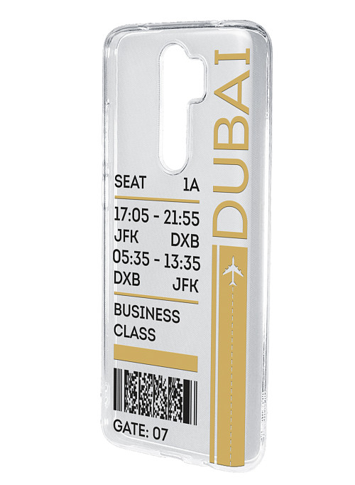Silicone case for Xiaomi Redmi Note 8 Pro Dubai: Ticket to Dubai Silicone case for Xiaomi Redmi Note 8 Pro Dubai: Ticket to Dubai