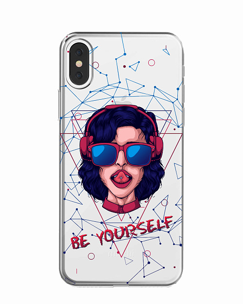 Silicone case for Apple iPhone Xs Be Yourself